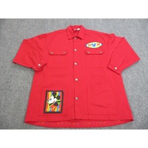 Vintage Mickey & Co Jacket Mens XL Red Mom Mickey Mouse Vibe‎ Disney 90s Cotton